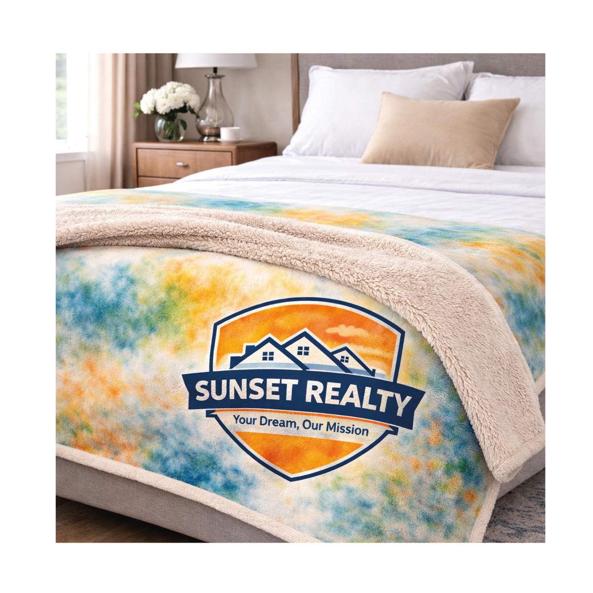 Khaki Sherpa Blanket 127 X 152 CMS | 50 X 60 INCHES