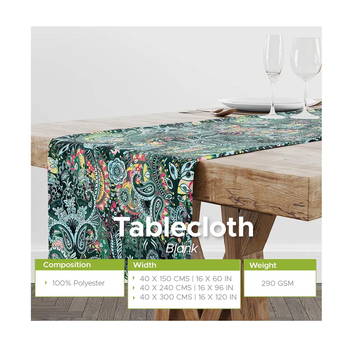 Tablecloth / Table Runner 40 X 150 CMS | 16 X 60 INCHES - Image 6