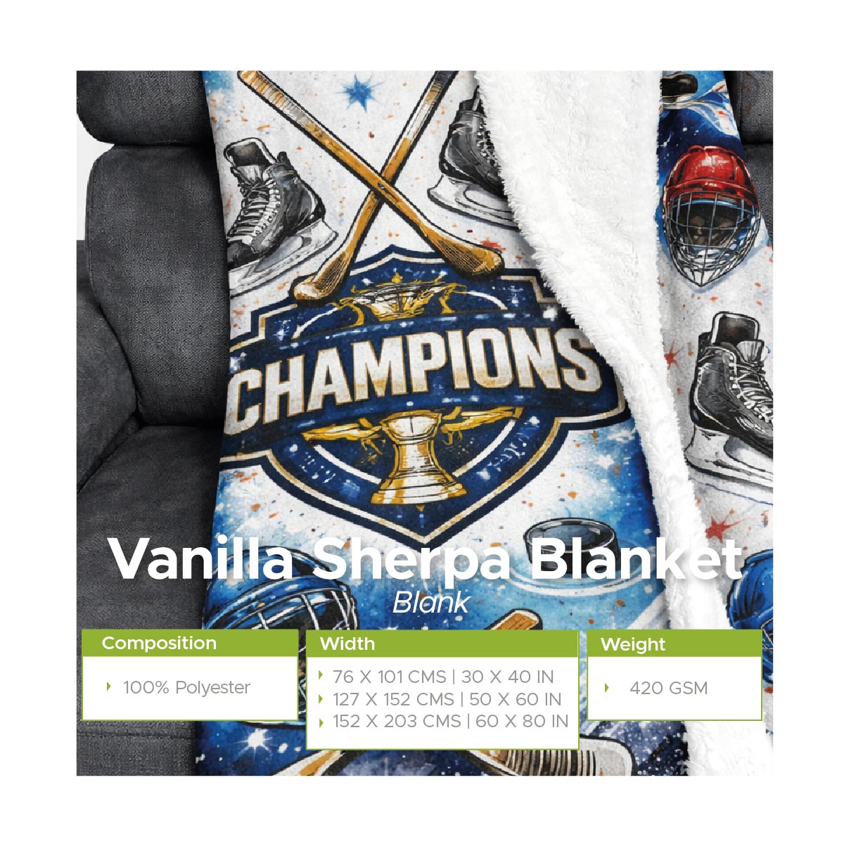Vanilla Sherpa Blanket 152 X 203 CMS | 60 X 80 INCHES - Image 7